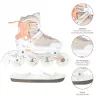 Patines en línea 2IN1 Nils Extreme NH18190 blanco/rosa talla S (29-33) con patines de hockey intercambiables