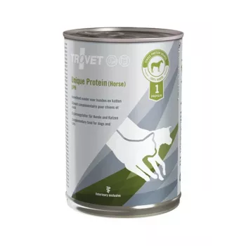 Alimento húmedo para perros TROVET Horse Adult 400 g — dieta veterinaria, sabor caballo, 82% humedad, 8,5% proteína, 5% grasa