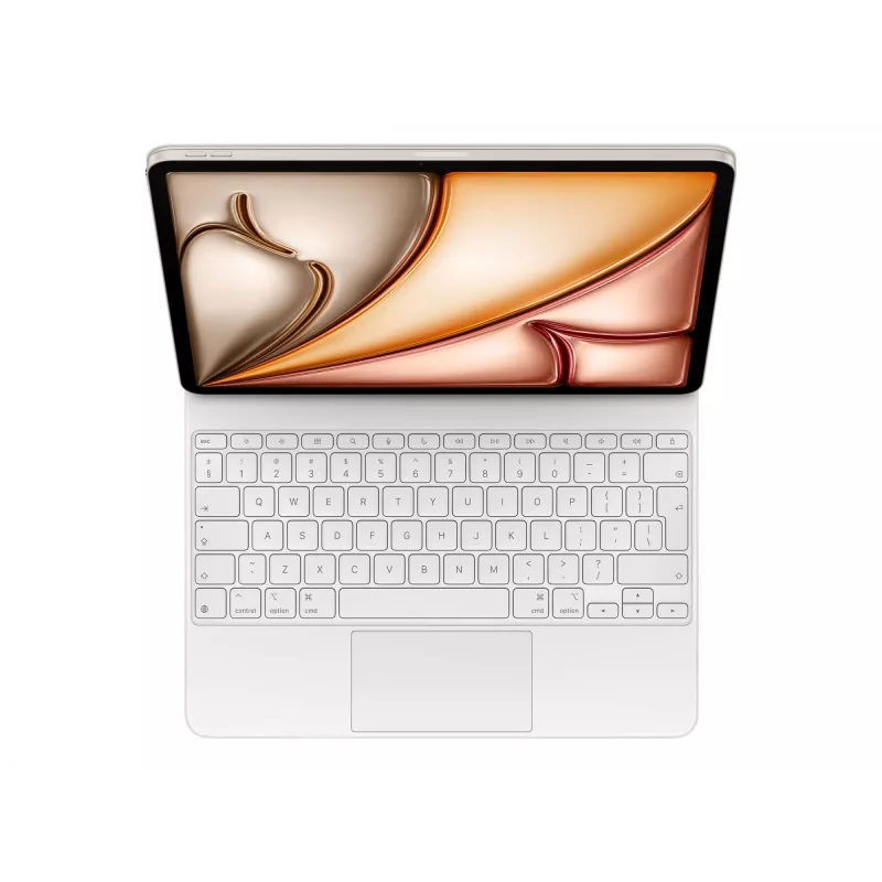 Teclado Apple Magic QWERTY inglés blanco con trackpad