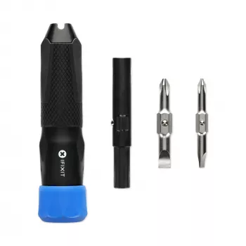 iFixit Narwhal destornillador 6 en 1, tapa giratoria con bloqueo - negra