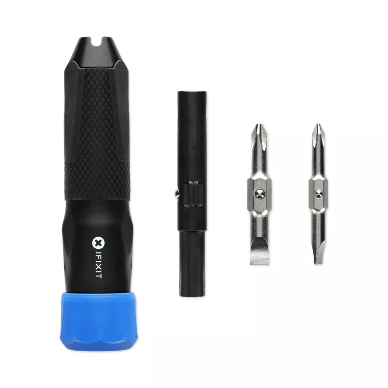 iFixit Narwhal destornillador 6 en 1 con tapa giratoria con bloqueo, negro