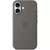 Funda Apple iPhone 16 Silicon Case con MagSafe gris piedra
