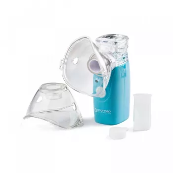 Inhalador de vapor HI-TECH MEDICAL ORO-MESH a pilas azul blanco