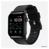 Correa Nomad Modern Strap negra de cuero activo con conector negro 42/44/45/49 ProV2