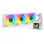 Refrigeración líquida todo en uno para CPU Sharkoon S100 ARGB blanca – radiador de 360 mm, efecto espejo infinito