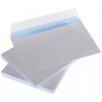 Sobres C65 blancos con solapa y impresión interior 114x229 mm x 25 unidades