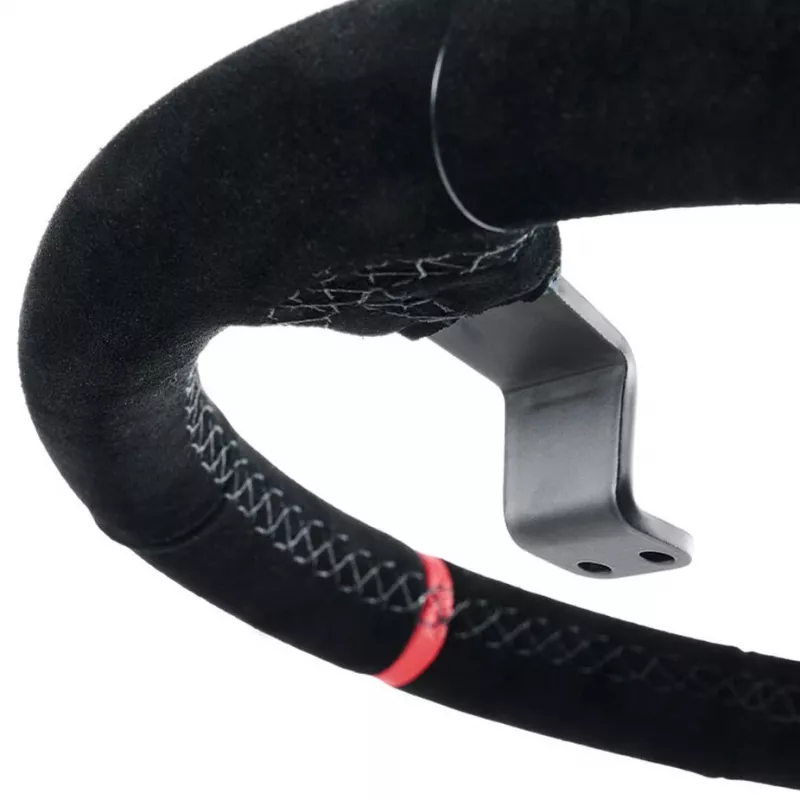 Asetek SimSports aro de volante, rebajado, 340 mm - negro, cuero aterciopelado