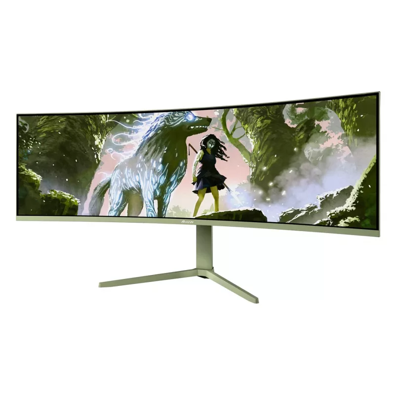 Monitor de ordenador curvo Arozzi Nova 49 pulgadas (124,5 cm) Dual QHD 5120×1440 LED VA, 4 ms, Verde