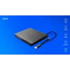 Grabadora externa de CD/DVD delgada SAVIO AK-59 R/RW - USB-C/USB-A, negra