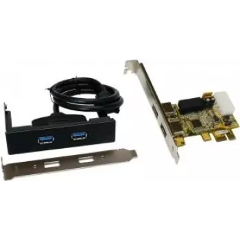 Adaptador PCIe USB 3.2 Gen 1 interno Exsys EX-11072, salida USB 3.2 Gen 1, 75×52 mm, 0,2 kg