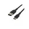 Cable trenzado USB-C a USB-A 3m negro