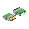 Acoplador de fibra óptica DeLOCK 86902 LC Quad hembra a LC Quad hembra monomodo verde