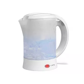 Hervidor eléctrico LAFE LAFCZA45865, acero inoxidable, 0,6 L, 600 W, gris claro, tapa con cierre abatible