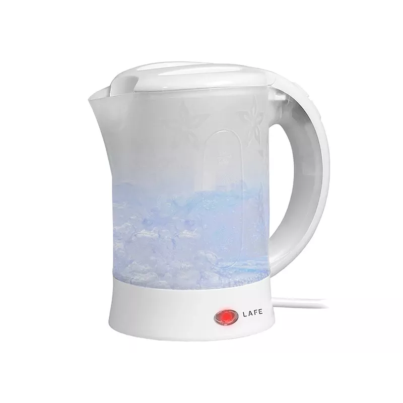 Hervidor eléctrico LAFE LAFCZA45865, acero inoxidable, 0,6 L, 600 W, gris claro, tapa con cierre abatible