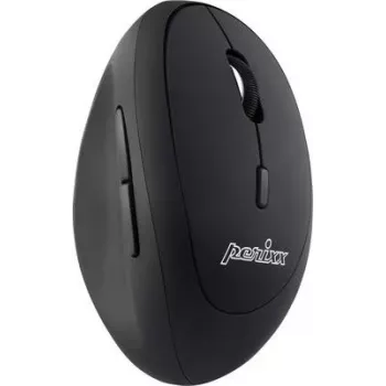 Perixx PERIMICE-719, ratón ergonómico inalámbrico pequeño, para diestros, negro