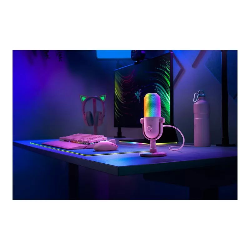 Micrófono para PC Razer Seiren V3 Chroma rosa