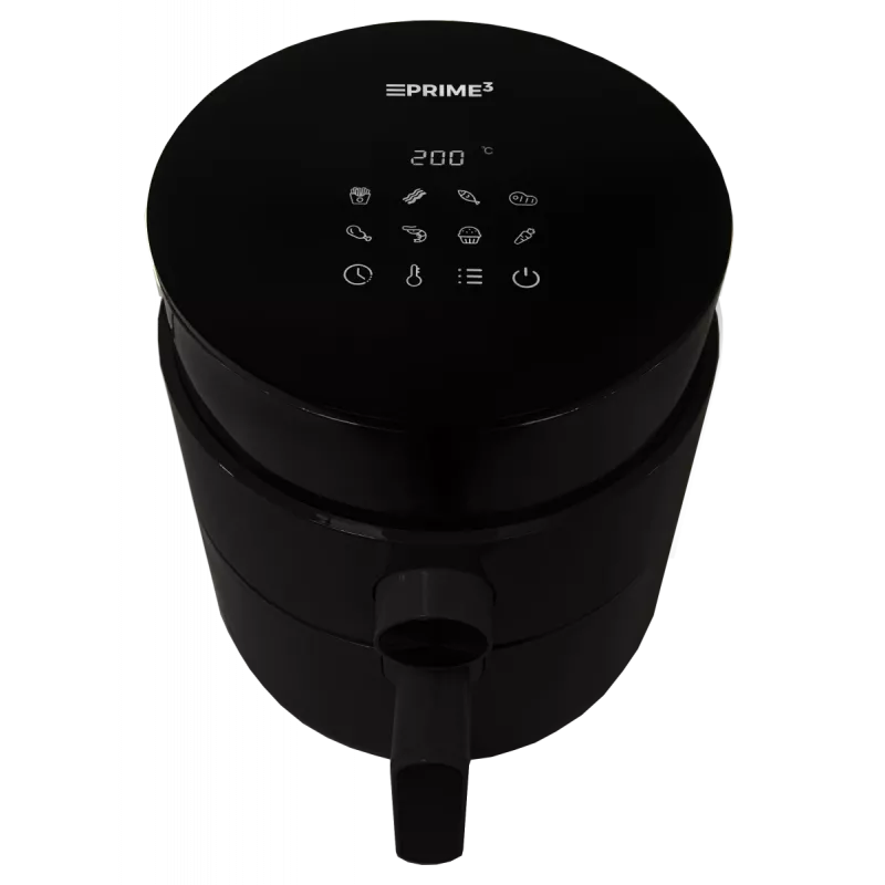 Freidora de aire PRIME3 SAF31 – 2,5 L, 1200 W, freidora de aire sin aceite, negra