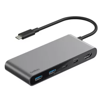 Hub Belkin CONNECT USB-C 7 en 1 con puertos USB-C duales si. AVC023hqSGY