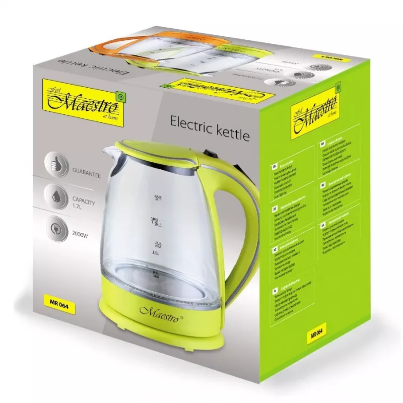Hervidor MAESTRO MR-064 1,7 L 2000 W (MR-064-GREEN) verde