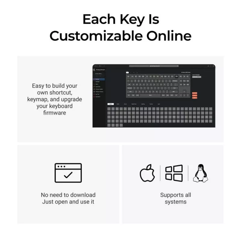 Teclado inalámbrico Q3 Max RGB/CARBON negro Q3M-M4 Keychron