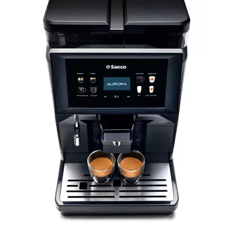 Saeco Aurora M2 9J0901 cafetera automática, 1900 W, depósito de agua de 4 l, depósito de granos de 1100 g, negra