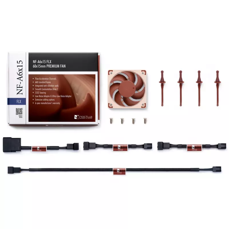 Ventilador de caja Noctua NF-A6x15 FLX 60 mm