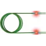 Sacon EasyLan FO LED Patch Cord Premium, dúplex - Cable de parcheo - LC multimodo (macho) a LC multimodo (macho) - 1 m - Fibra óptica - Dúplex - 50/125 micrómetros - OM3 - aguamarina, RAL 6027