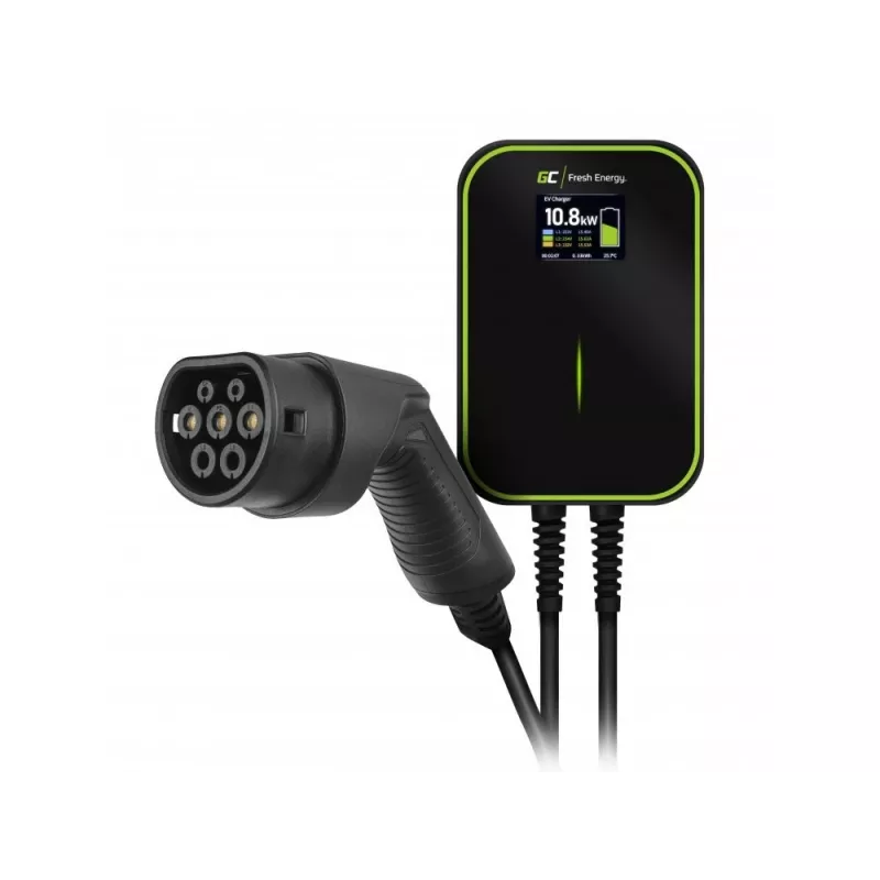 Estación de carga para vehículo eléctrico Green Cell EV14 22 kW Negro Aluminio Pared