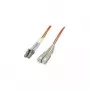 Cable de fibra óptica patch Intellinet, OM2, LC/SC, 1 m, naranja, dúplex, multimodo, 50/125 µm, LSZH, fibra óptica, garantía de por vida