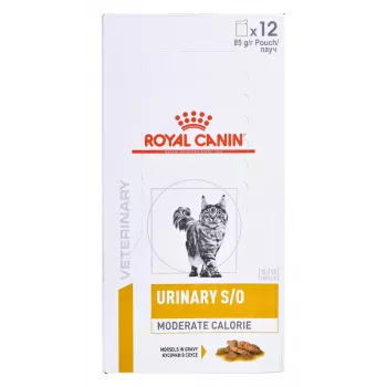 ROYAL CANIN Urinary S/O Moderate Calorie – comida húmeda para gatos – 12 x 85 g