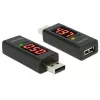 DeLOCK 65569 Adaptador probador de tensión y corriente USB 2.0, negro