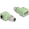DeLOCK 60681 Conector verde M12 RJ45 M12 RJ45 baño de oro
