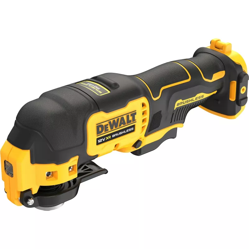 Herramienta multifunción oscilante DeWalt DCS353NT-XJ, sin escobillas, inalámbrica, 12 W, 840 g, Negro/Amarillo