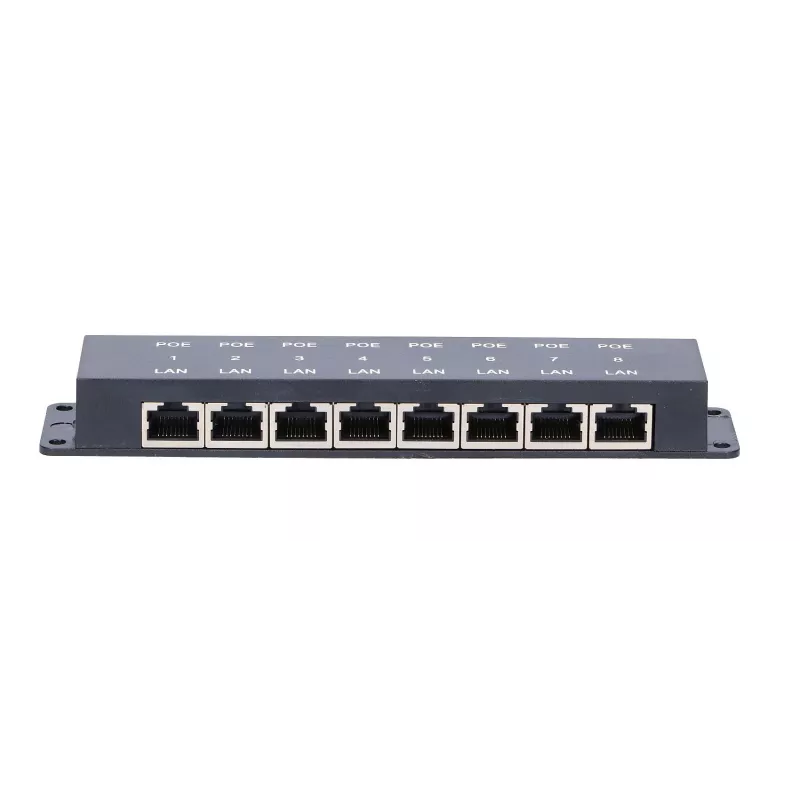 Inyector PoE Extralink 8 puertos, 8x 100 Mb/s RJ45