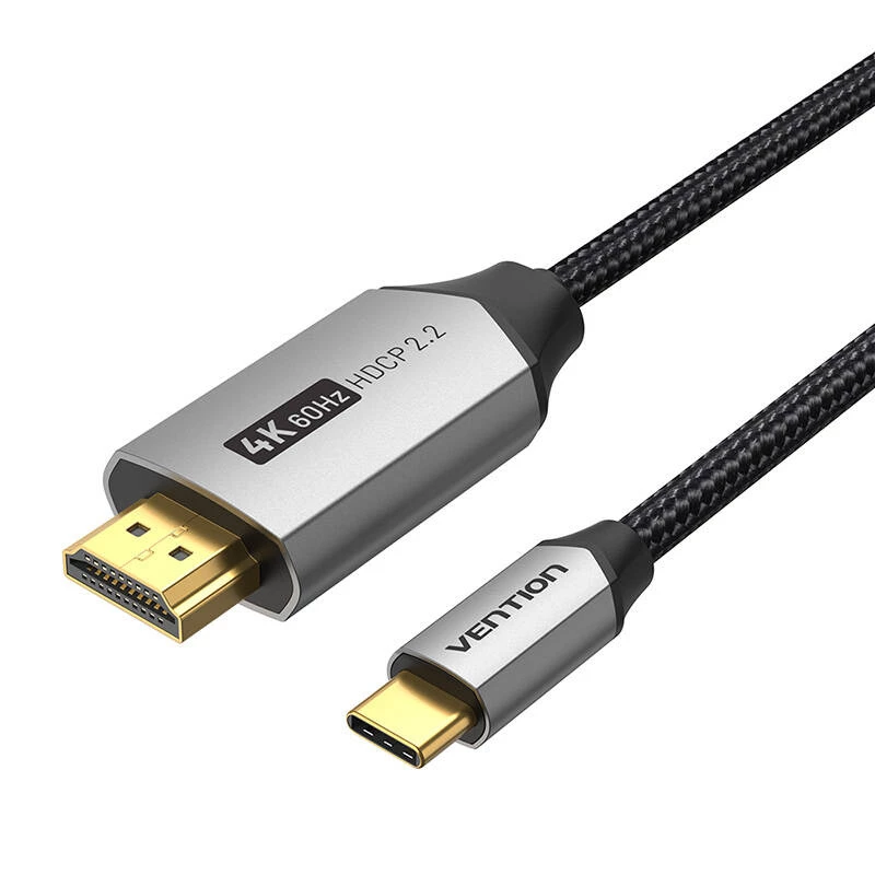 Cable Vention USB-C a HDMI CRBBH – 2 m, 4K@60Hz, negro, USB-C a HDMI