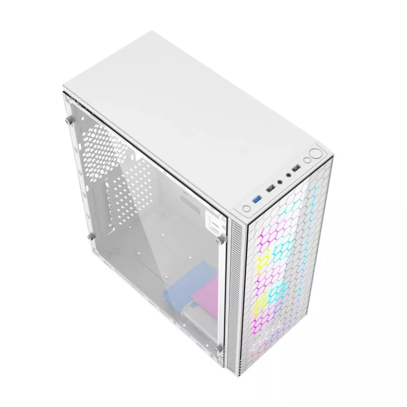 Caja de ordenador gaming Fornax 500, blanca