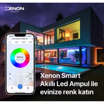 XENON Smart X7021 bombilla LED RGB inteligente, 9 W, Wi-Fi, Bluetooth, blanco