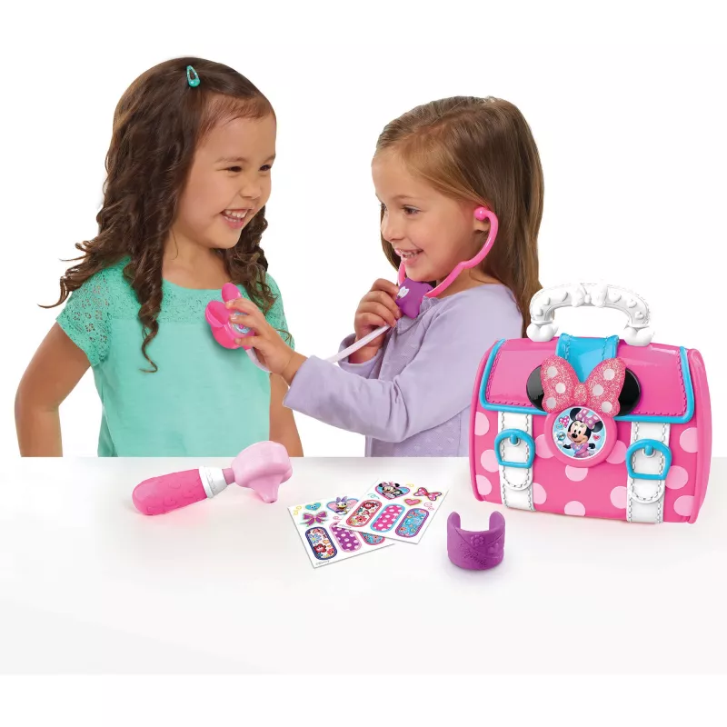 Disney Junior Minnie Mouse Bow-Care set de maletín de doctora, juguete de hogar para niños