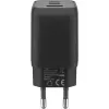 Cargador rápido USB-C Nano, PD, GaN, 65 vatios, cable trenzado USB-C (negro, 1x USB-A, 2x USB-C PD, Quick Charge 3.0, cable de 1 metro)