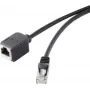 Cable de extensión Ethernet RJ45 Renkforce CAT5e 0,50 m negro con mecanismo de bloqueo