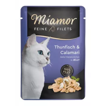 Miamor Fine Fillets en gelatina — atún 100 g, sin cereales, bolsa
