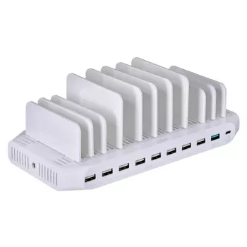 Organizador con estación de carga UNITEK Y-2190 de pie blanco