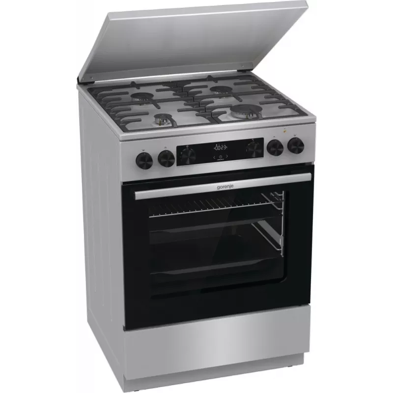 Gorenje GKS6C71XF Cocina independiente con horno Plata