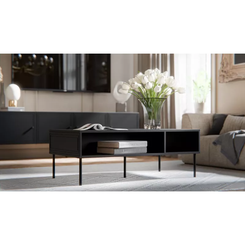 Mesa/banco Cama PALAZZO BIS 110x60x40 negro mate