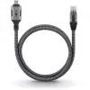 Goobay 70752 cable Ethernet de USB-C 3.1 a RJ45, Cat6 F/UTP, 5 m, negro/plateado