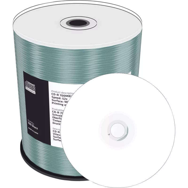 CD-R MediaRange MR203 700 MB 52x imprimible por inyección de tinta 100 uds.