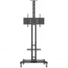 Hagor 8209 HP Twin Stand soporte móvil de suelo para pantallas de 32-55 pulgadas (81-140 cm), 45 kg, regulable en altura, negro