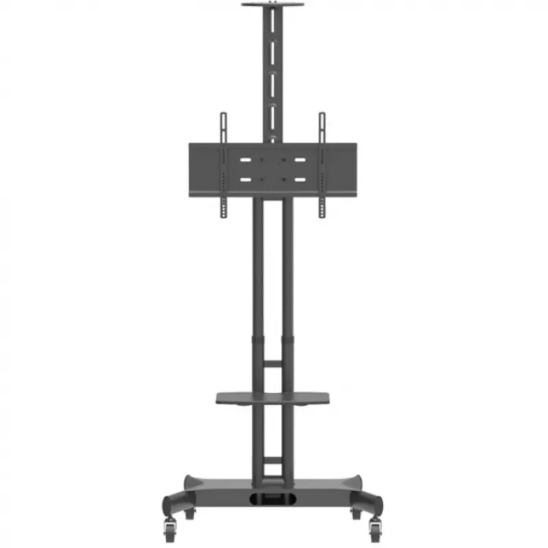 Hagor 8209 HP Twin Stand soporte móvil de suelo para pantallas de 32-55 pulgadas (81-140 cm), 45 kg, regulable en altura, negro
