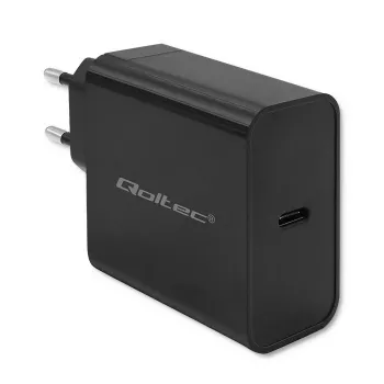 Cargador QOLTEC Super Quick PD 65W USB‑C Power Delivery 5–20V, 1x USB‑C, USB PD 3.0, conector macho Type-C, 65 W