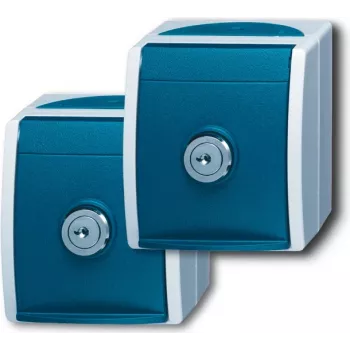 Busch Jaeger Accesorio alimentación eléctrica toma de corriente CEE 7/3 Azul - Gris (2083-0-0816)